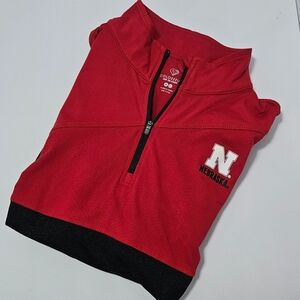 Women's Colosseum Nebraska Cornhuskers 1/4 Zip Pullover - Red & Black - XL